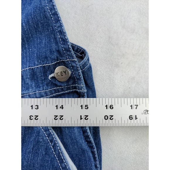 Womens Key Carpenter Denim Bib Overalls Size 14 Pockets - Picture 10 of 10